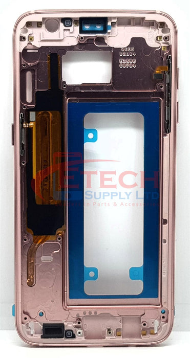 Samsung Galaxy S7 Edge G935F Replacement Frame With Small Parts - Pink Gold