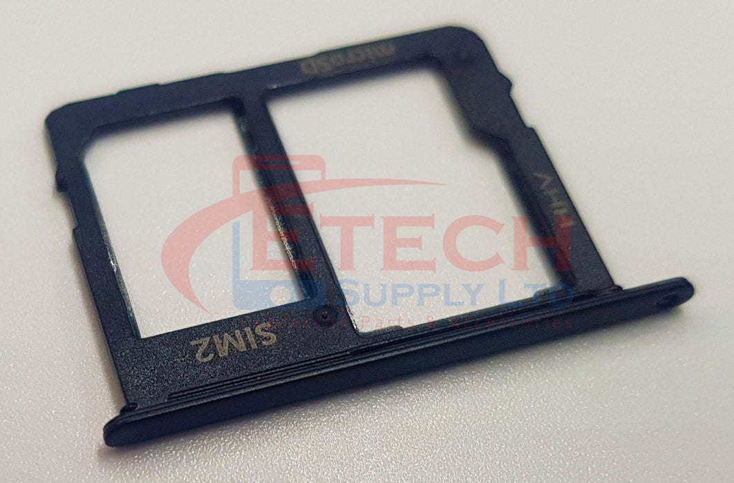 Samsung Galaxy A600F 2018 Replacement Sim 2 & SD Card Tray Holder - Black