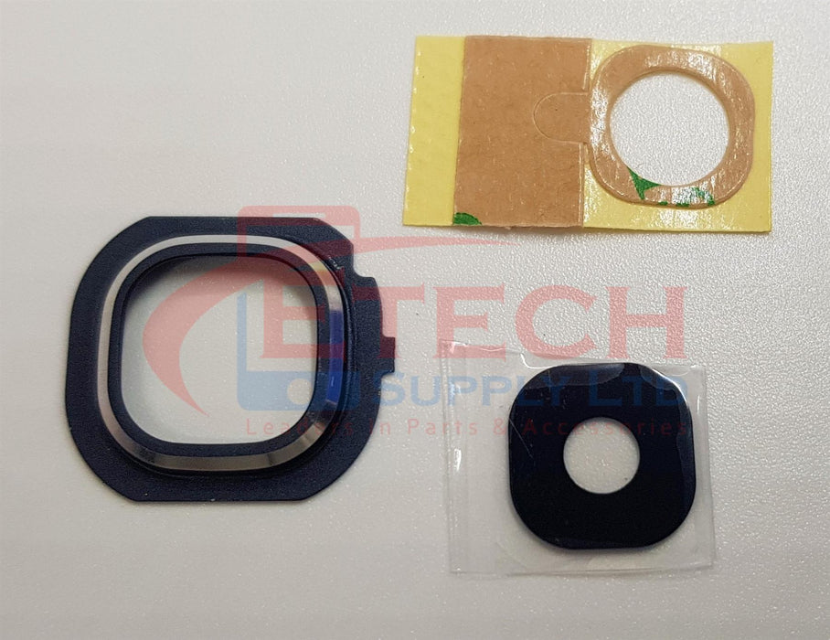 Samsung Galaxy J5 J510FN 2016 Replacement Rear Camera Ring With Lens & Adhesive - Black