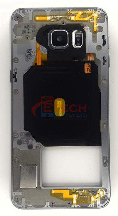Samsung Galaxy S6 Edge Plus G928F Replacement Mid Frame Housing With Small Parts - Silver Titan