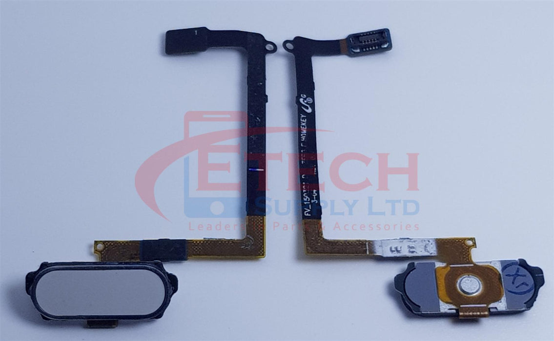 Samsung Galaxy S6 G920F Replacement Home Button With Flex Cable - White Pearl
