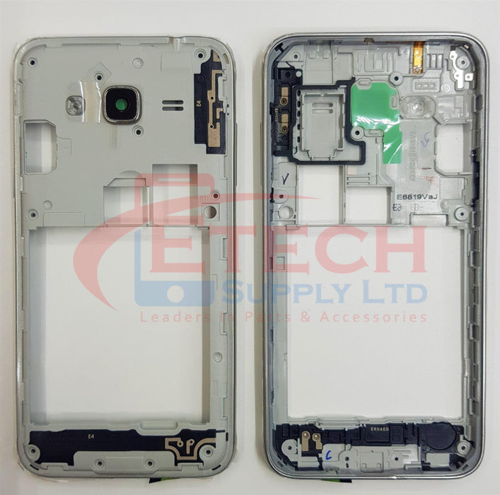 Samsung Galaxy J3 J320FN 2016 Replacement Bezel Surround With Lens - Silver
