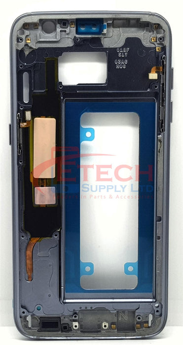 Samsung Galaxy S7 Edge G935F Replacement Frame With Small Parts - Black Onyx