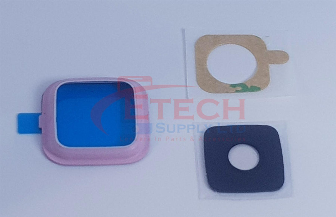 Samsung Galaxy Note 4 N910F / Note Edge N915F Replacement Rear Camera Ring With Lens & Adhesive - Blossom Pink