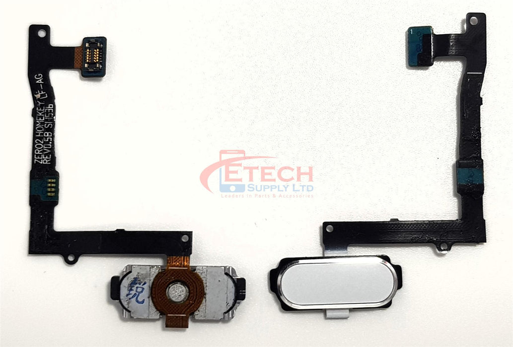 Samsung Galaxy S6 Edge Plus G928F Replacement Home Button With Flex Cable - White Pearl