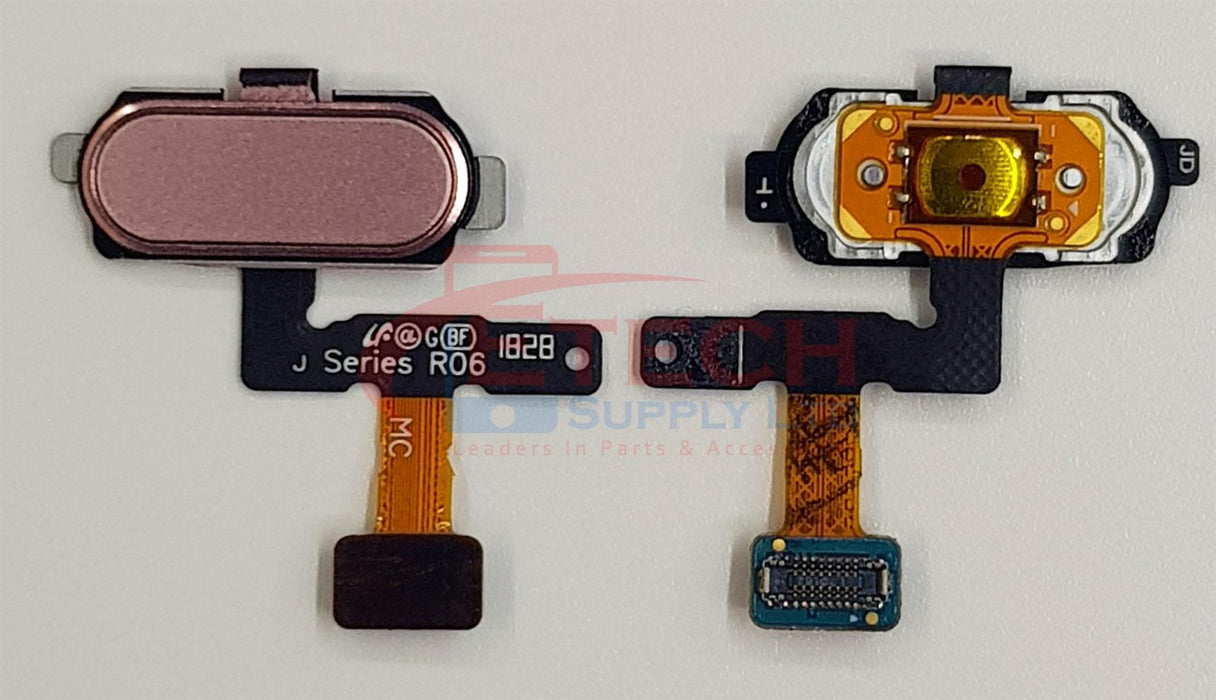 Samsung Galaxy J7 J730F 2017 Replacement Home Button With Fingerprint Reader - Rose Gold