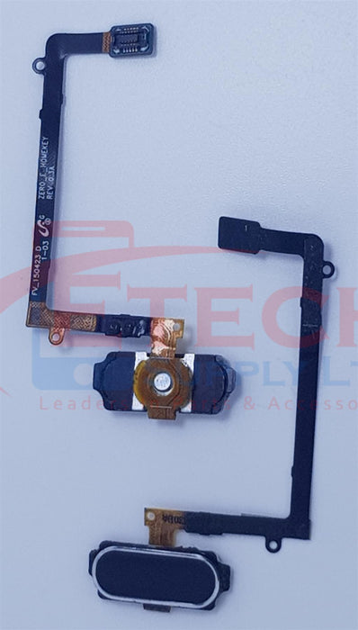Samsung Galaxy S6 Edge G925F Replacement Home Button With Flex Cable - Black Sapphire