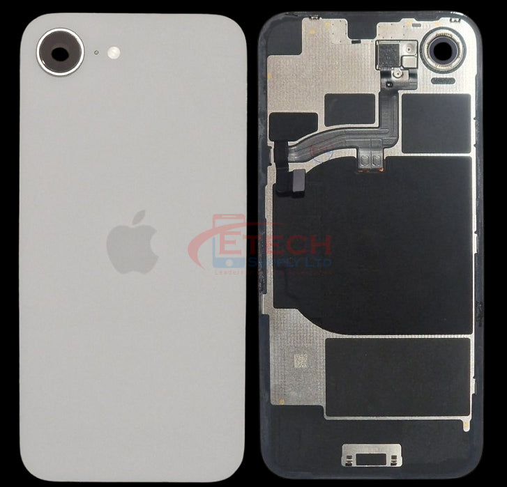 Apple iPhone 16e Repalcement Back Glass | NFC - Flash Flex | MagSafe Magnets | Reclaimed | Grade A | White