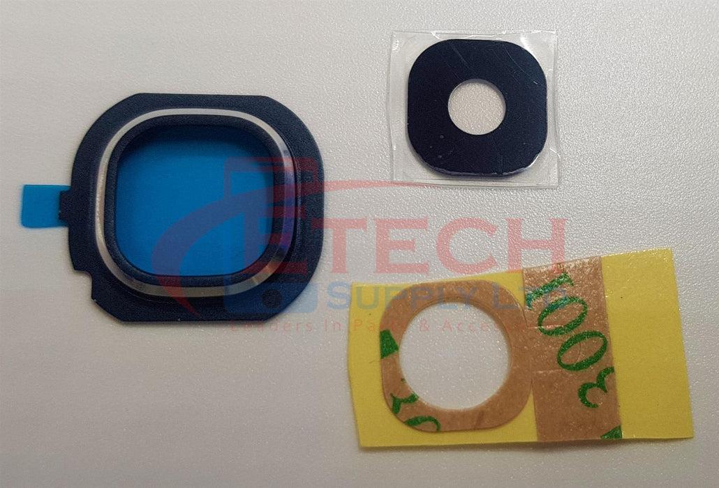 Samsung Galaxy J7 J710F 2016 Replacement Rear Camera Ring With Lens & Adhesive - Black