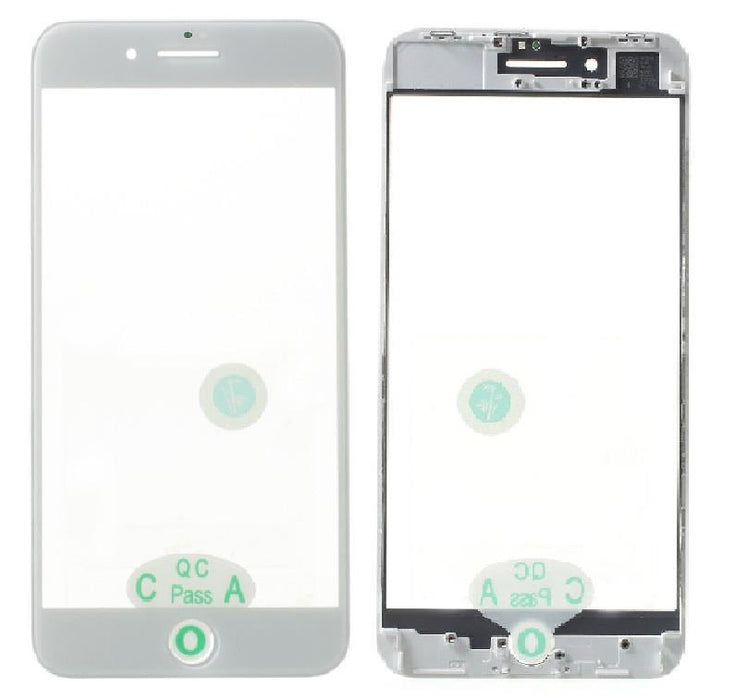 Apple iPhone 7 Replacement (3 In 1) Top Glass With Frame And OCA Sheet - White