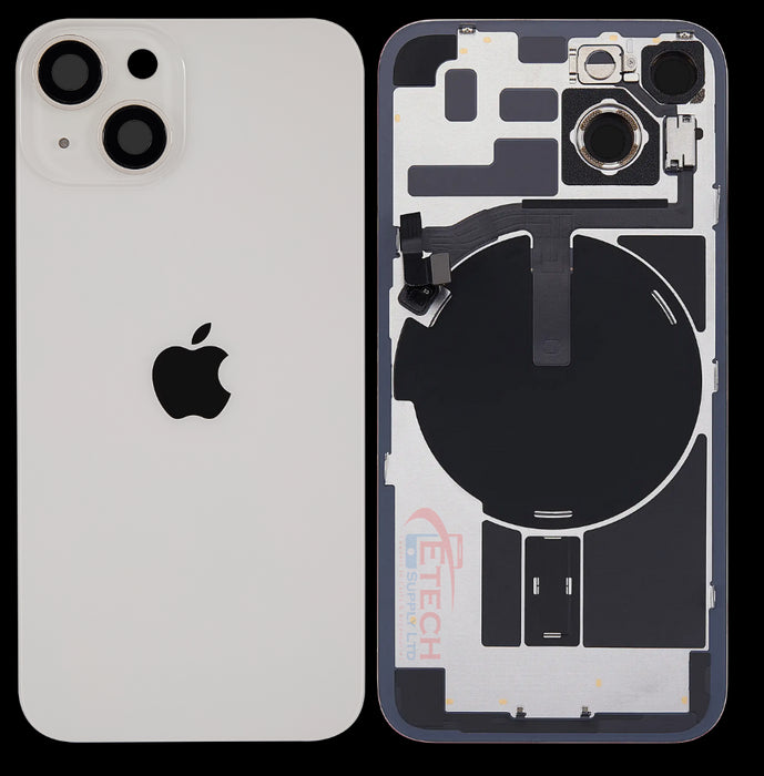 Apple iPhone 14 Plus Repalcement Back Glass | NFC - Flash Flex | MagSafe Magnets | Reclaimed | Grade A | Starlight