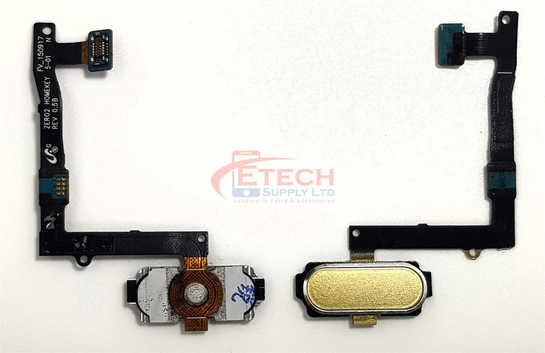 Samsung Galaxy S6 Edge Plus G928F Replacement Home Button With Flex Cable - Gold Platinum