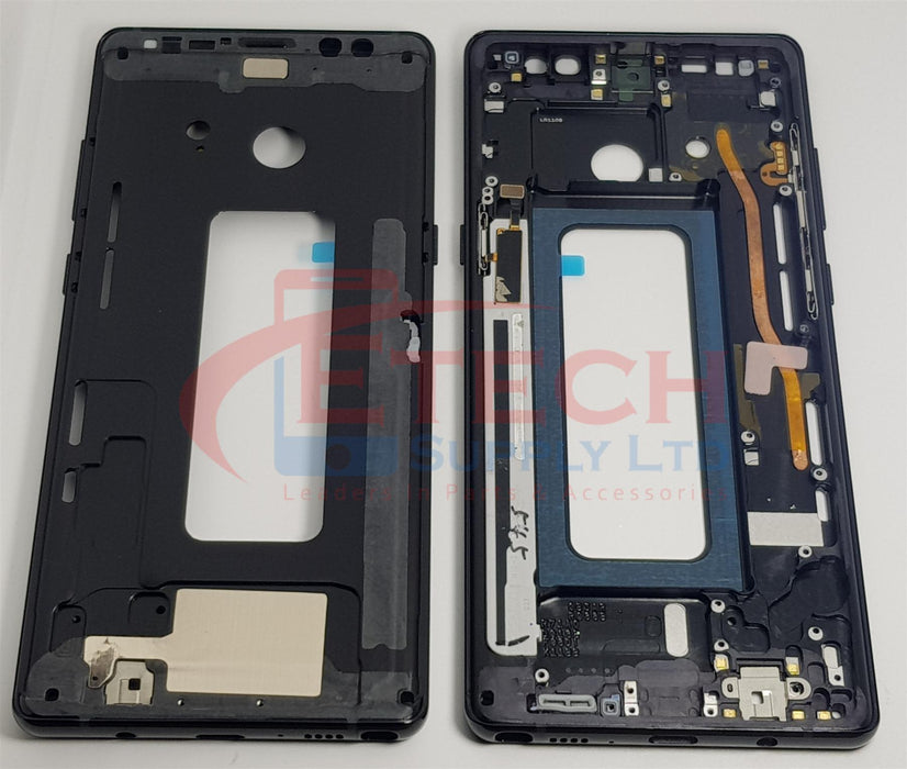 Samsung Galaxy Note 8 N950F Replacement Middle Chassis Frame With Buttons - Midnight Black