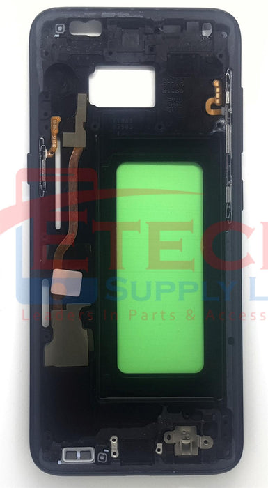 Samsung Galaxy S8 G950F Replacement Mid Housing Frame With Small Parts - Midnight Black