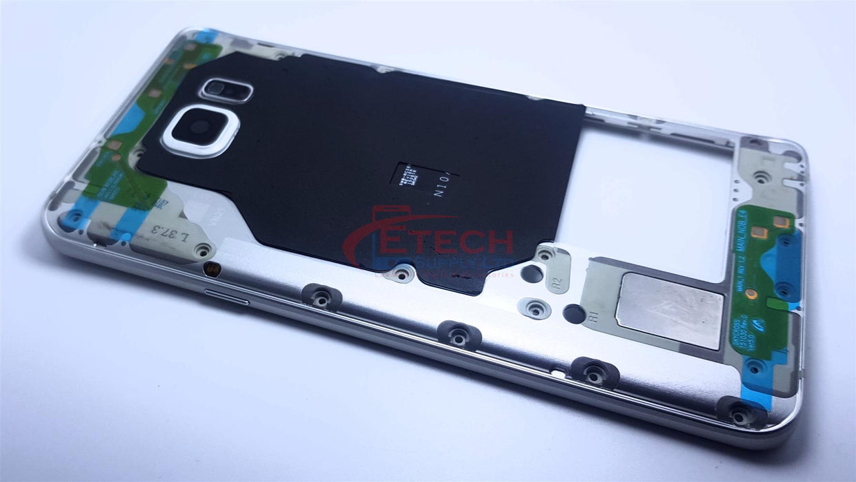 Samsung Galaxy S6 Edge Plus G928F Replacement Mid Frame Housing With Small Parts - White Pearl