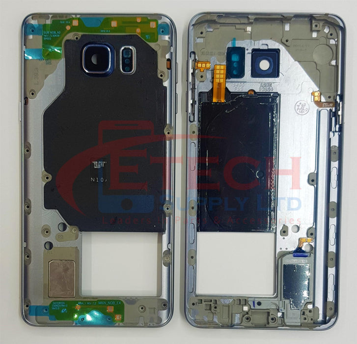 Samsung Galaxy Note 5 N920F Replacement Mid-Frame Housing With Small Parts - Black Sapphire