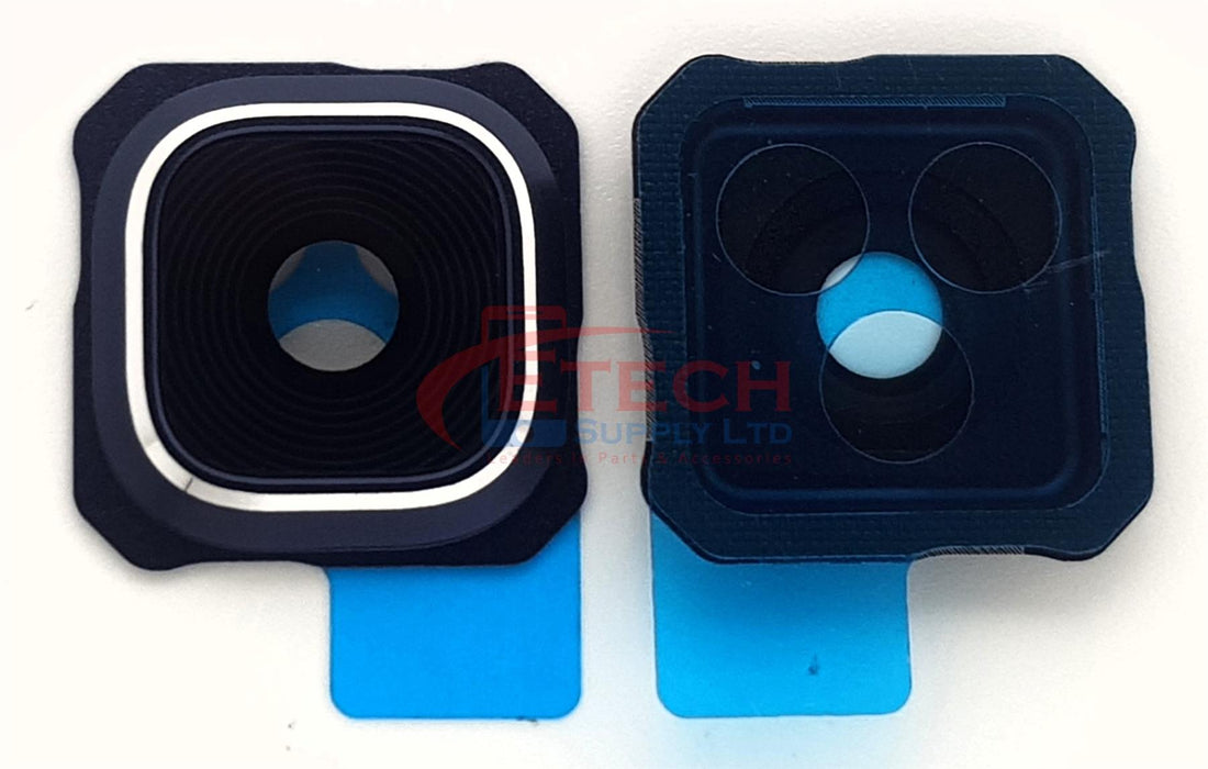 Samsung Galaxy S6 Edge Plus G928F Replacement Rear Camera Ring With Lens & Adhesive - Black Sapphire