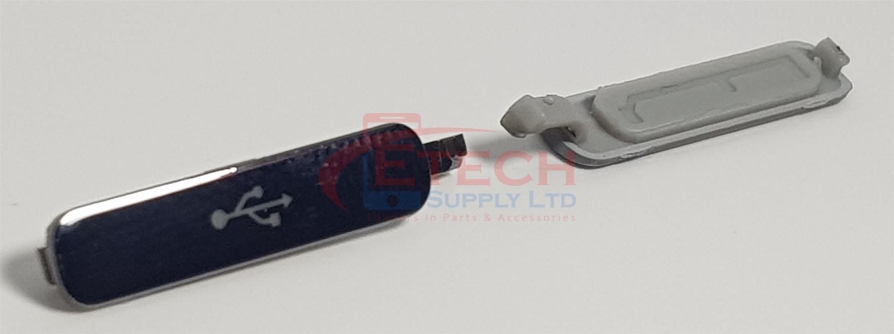 Samsung Galaxy S5 G900F Replacement USB Port Cover - Silver