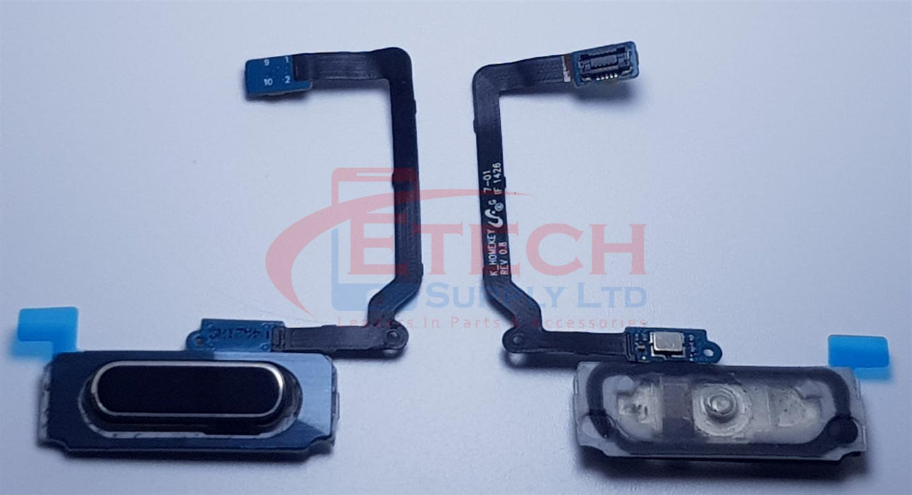 Samsung Galaxy S5 G900F Replacement Home Button With Flex Cable - Charcoal Black