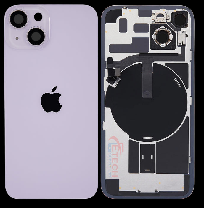 Apple iPhone 14 Plus Repalcement Back Glass | NFC - Flash Flex | MagSafe Magnets | Reclaimed | Grade A | Purple