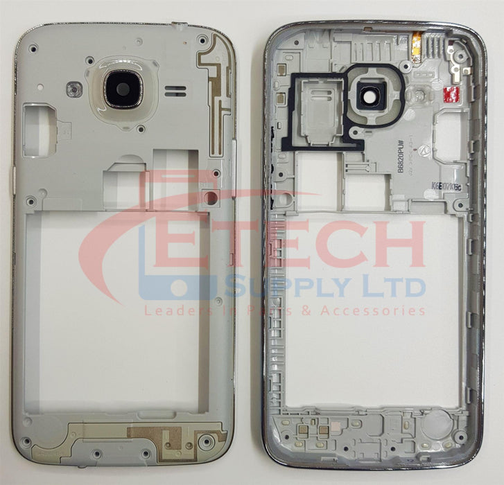 Samsung Galaxy J2 2016 J210F Replacement Bezel Surround With Lens & Buttons - Silver