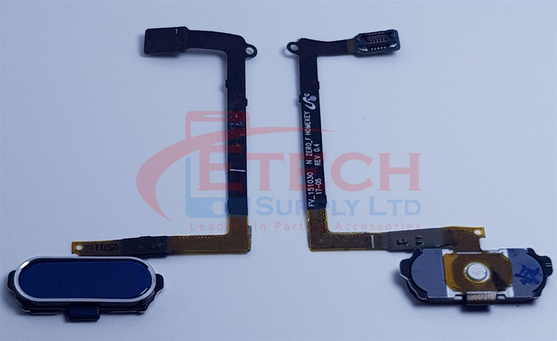 Samsung Galaxy S6 G920F Replacement Home Button With Flex Cable - Blue Topaz