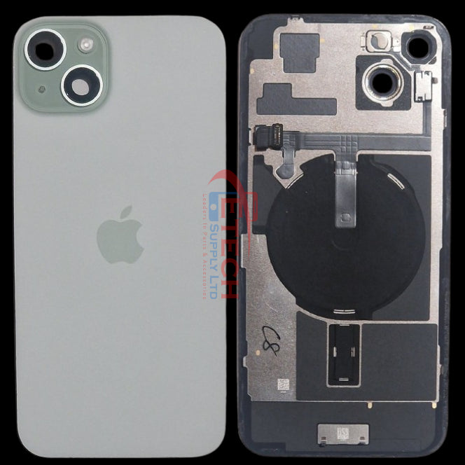 Apple iPhone 15 Plus Repalcement Back Glass | NFC - Flash Flex | MagSafe Magnets | Reclamed | Grade A | Green