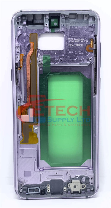 Samsung Galaxy S8 Plus G955F Replacement Mid Frame Housing With Small Parts - Orchid Gray