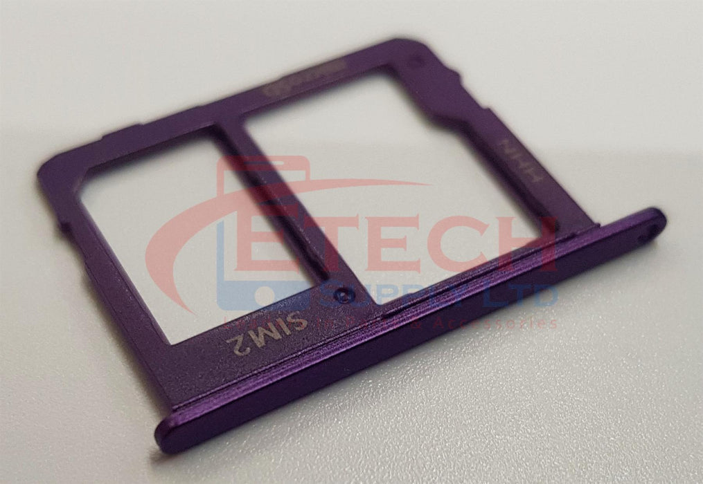 Samsung Galaxy J6 J600F 2018 Replacement SIM 2 & SD Card Tray Holder - Purple