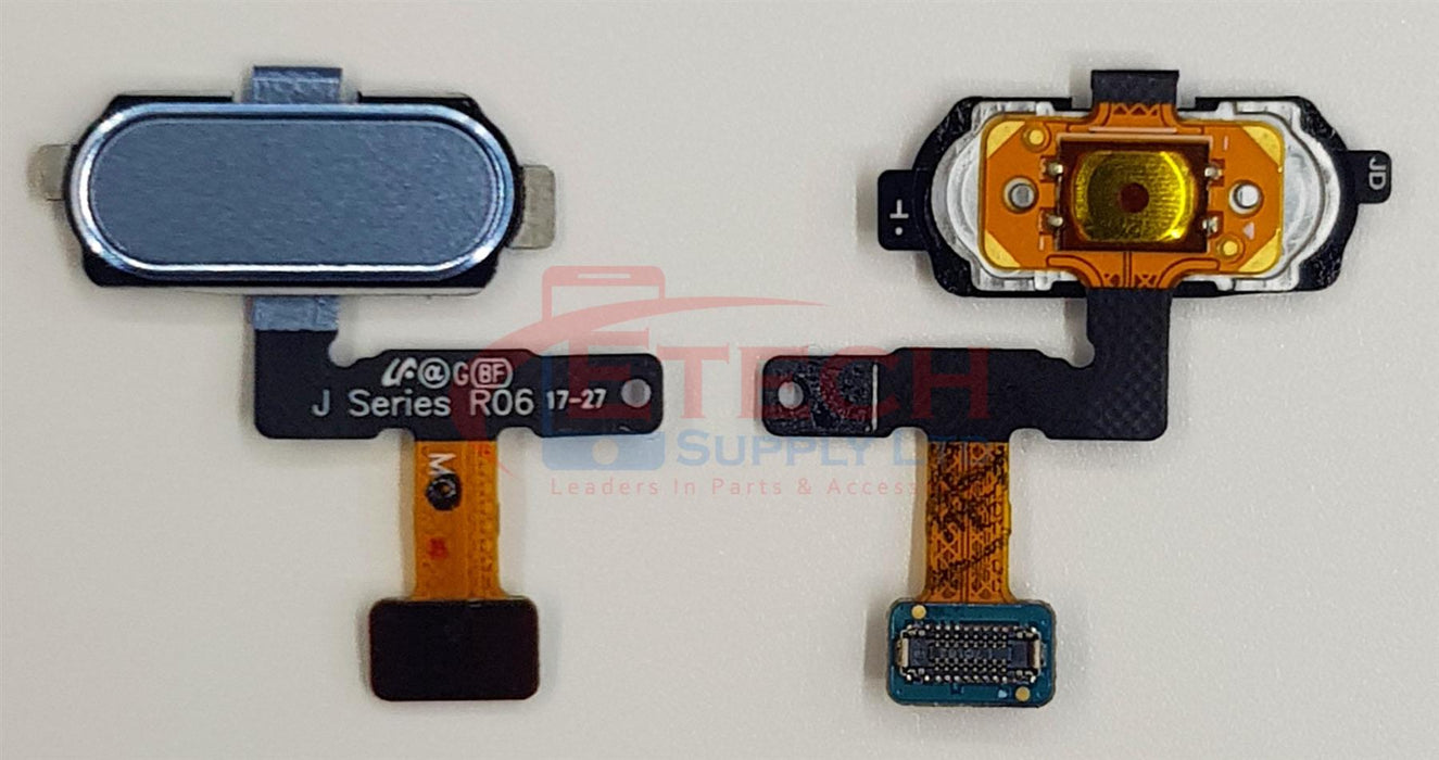 Samsung Galaxy J7 J730F 2017 Replacement Home Button With Fingerprint Reader - Blue