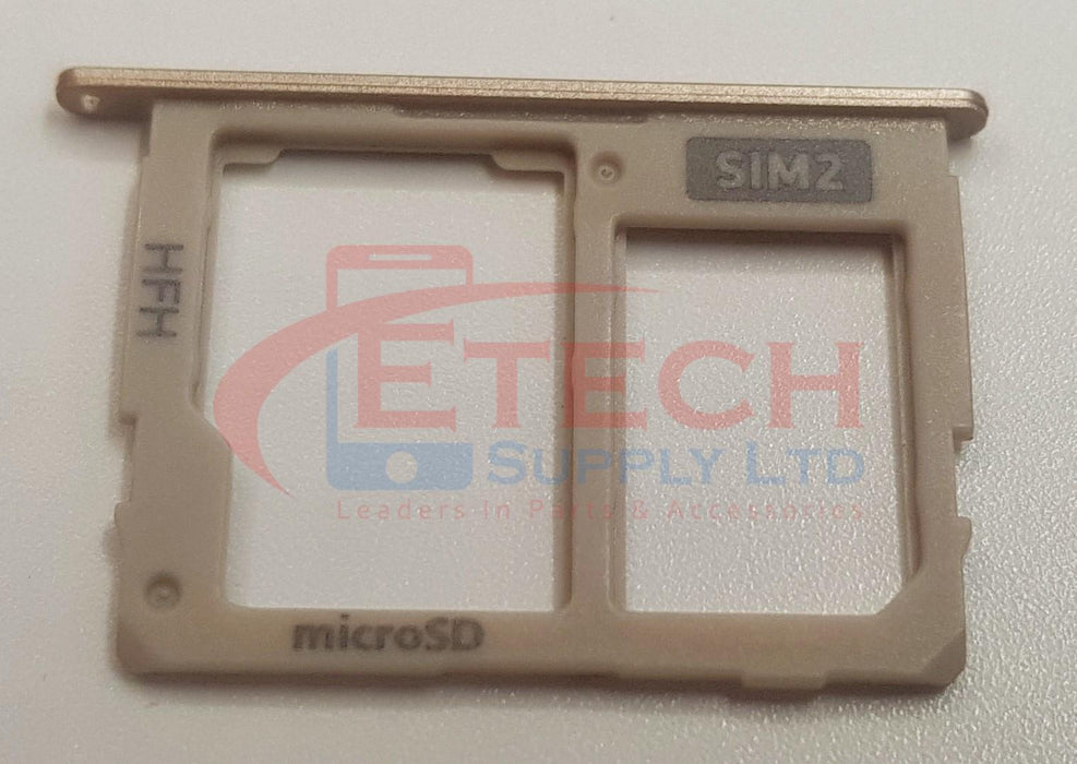 Samsung Galaxy J7 J730F 2017 Replacement SIM 2 & SD Card Tray Holder - Gold