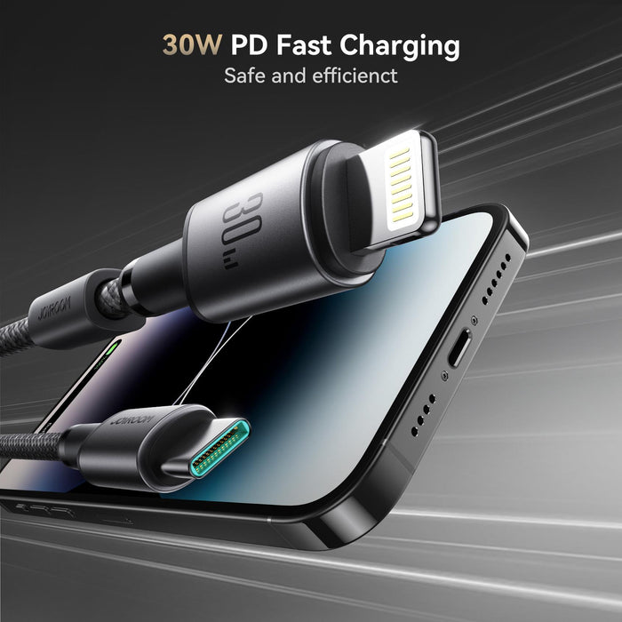 Joyroom S-A50 Unlimited Series 30W Fast Charging Cable | Type-C to Lightning | 1.2M | Dark Gray