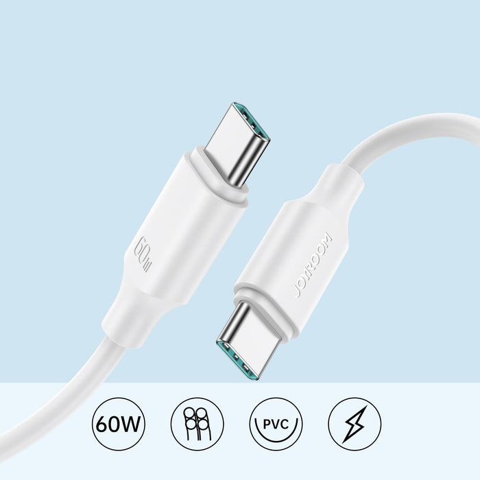 Joyroom S-A9 Long-Lasting Series 60W Fast Charging Cable | Type-C to Type-C | 1M | White