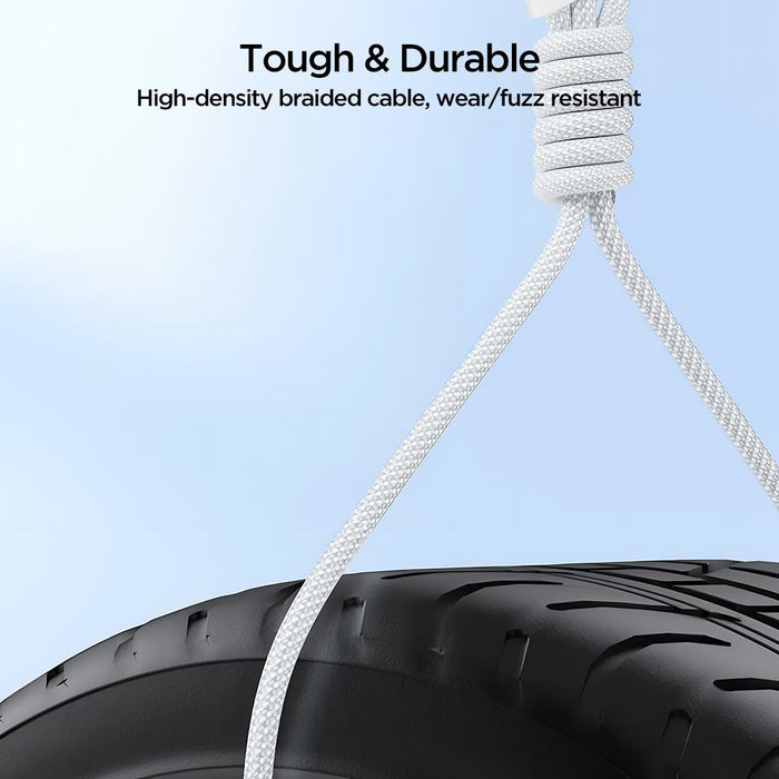 Joyroom S-A45 Ben Series 30W Braided Fast Charging Cable | Type-C to Lightning | 1M | White