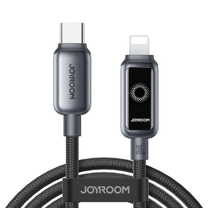 Joyroom S-A55 StarFlight Series 30W Auto Power-Off Fast Charging Cable | Type-C to Lightning | 1.2M | Black