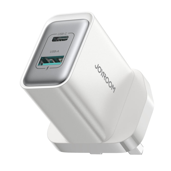 Joyroom JR-TCF15 30W Dual Port USB A + USB C Fast Wall Charger  | White