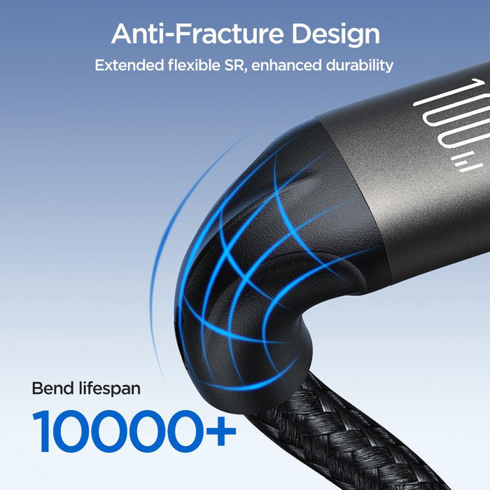 Joyroom S-A25 Light-Speed Series 100W Fast Charging Cable | Type-C to Type-C | 1.2M | Black