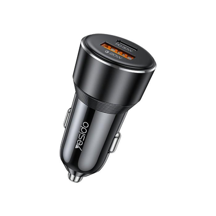 Yesido Car Bullet Charger | Type A + C | 50W | Y64