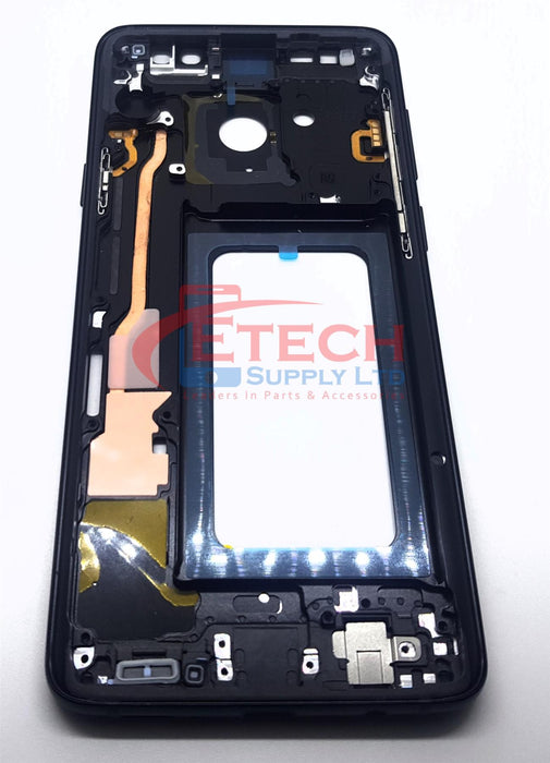 Samsung Galaxy S9 Plus G965F Replacement Mid Frame Housing With Parts - Midnight Black