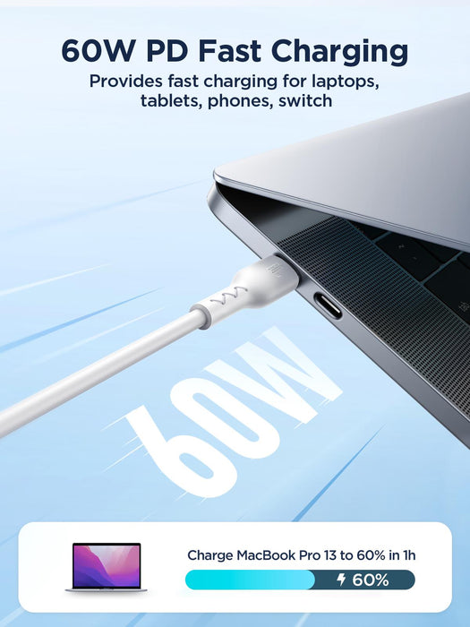 Joyroom S-A26-CC3 Flash-Charge Series 60W Fast Charging Cable | Type-C to Type-C | 1M | Black