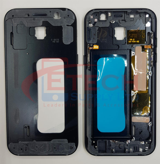 Samsung Galaxy A520F 2017 Replacement Mid Frame With Buttons - Black Sky