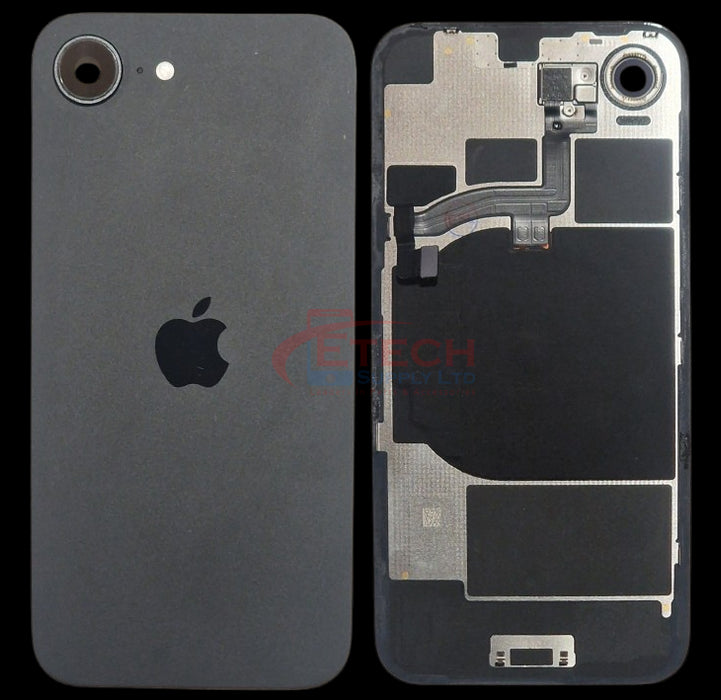 Apple iPhone 16e Repalcement Back Glass | NFC - Flash Flex | MagSafe Magnets | Reclaimed | Grade A | Black