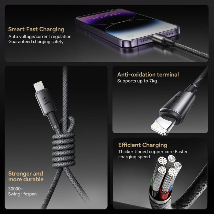 Joyroom S-A50 Unlimited Series 30W Fast Charging Cable | Type-C to Lightning | 1.2M | Dark Gray