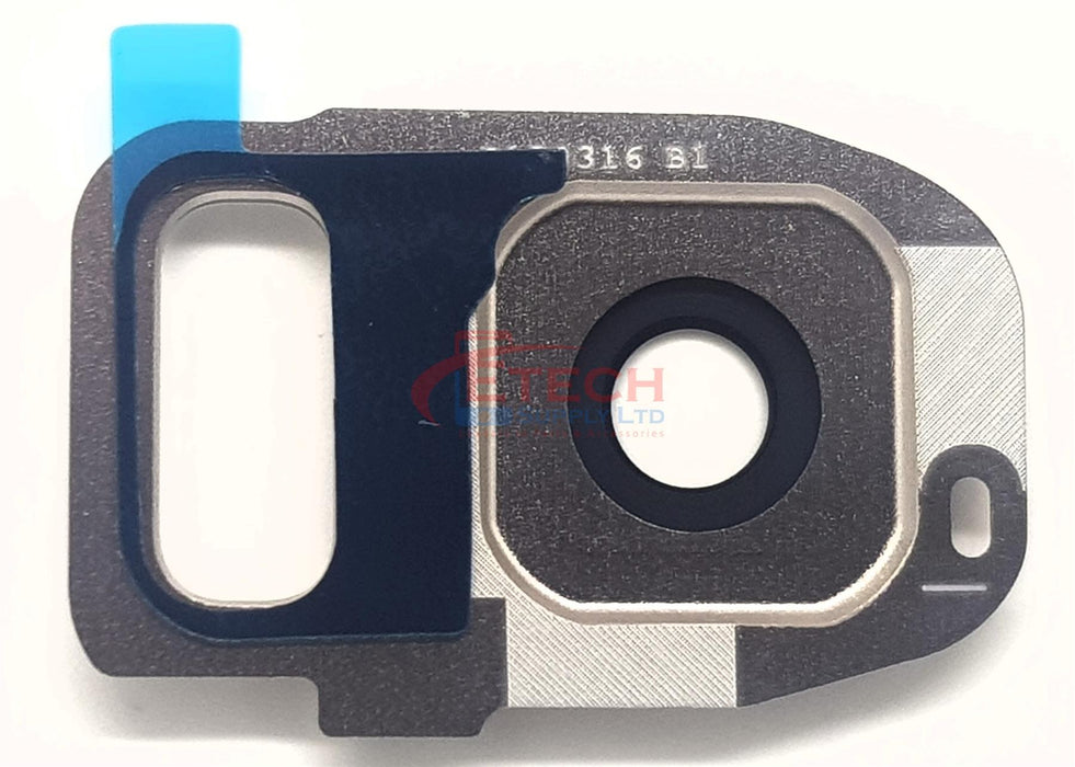 Samsung Galaxy S7 G930F / S7 Edge G935F Replacement Rear Camera Ring With Lens & Adhesive - Gold Platinum