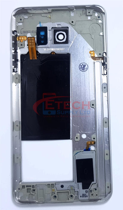 Samsung Galaxy S6 Edge Plus G928F Replacement Mid Frame Housing With Small Parts - White Pearl