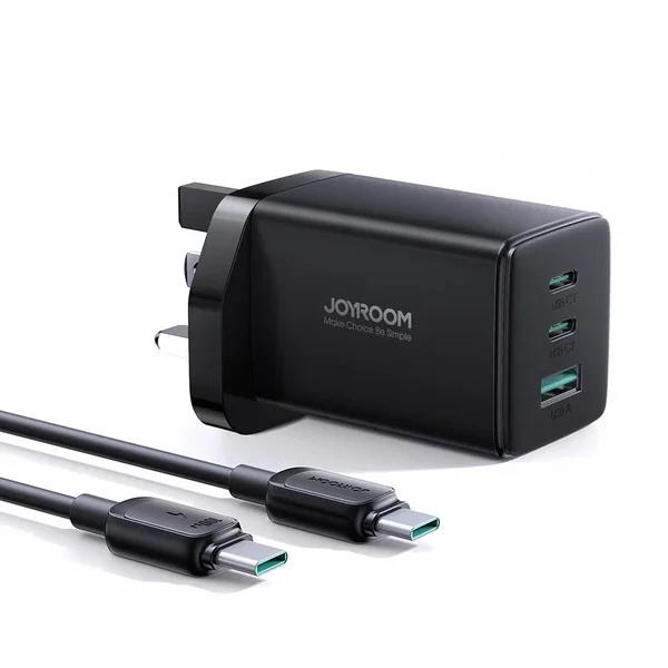 Joyroom JR-TG10 65W GaN Fast Wall Charger | A14 100W Type-C to Type-C Cable | 1.2M | Black