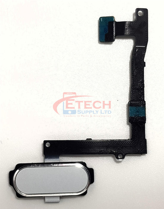 Samsung Galaxy S6 Edge Plus G928F Replacement Home Button With Flex Cable - White Pearl