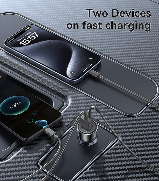 Yesido Car Bullet Charger | Type A + C | 50W | Y64