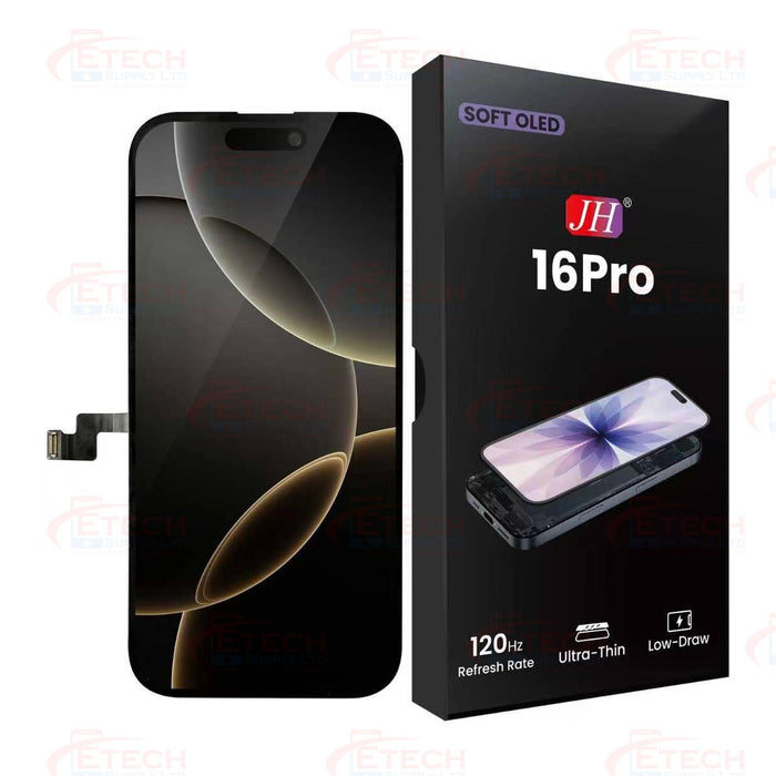 Apple iPhone 16 Pro Replacement Screen | Soft OLED | 120Hz | JH