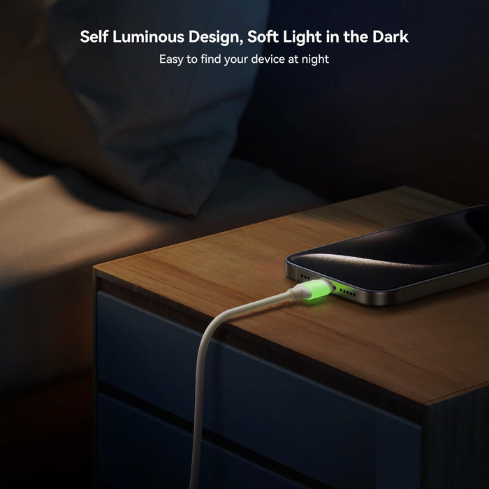 Joyroom S-A53 Fluorescent Series 60W Fast Charging Cable | Type-C to Type-C | 1.2M | Beige